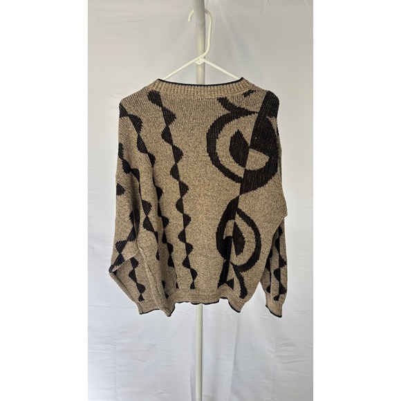 Vintage 90s Style Abstract Pattern Sweater - Unique, Cotton, Knit, Men's Fashion - Picture 4 of 4